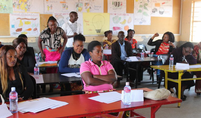 Community meeting at a school