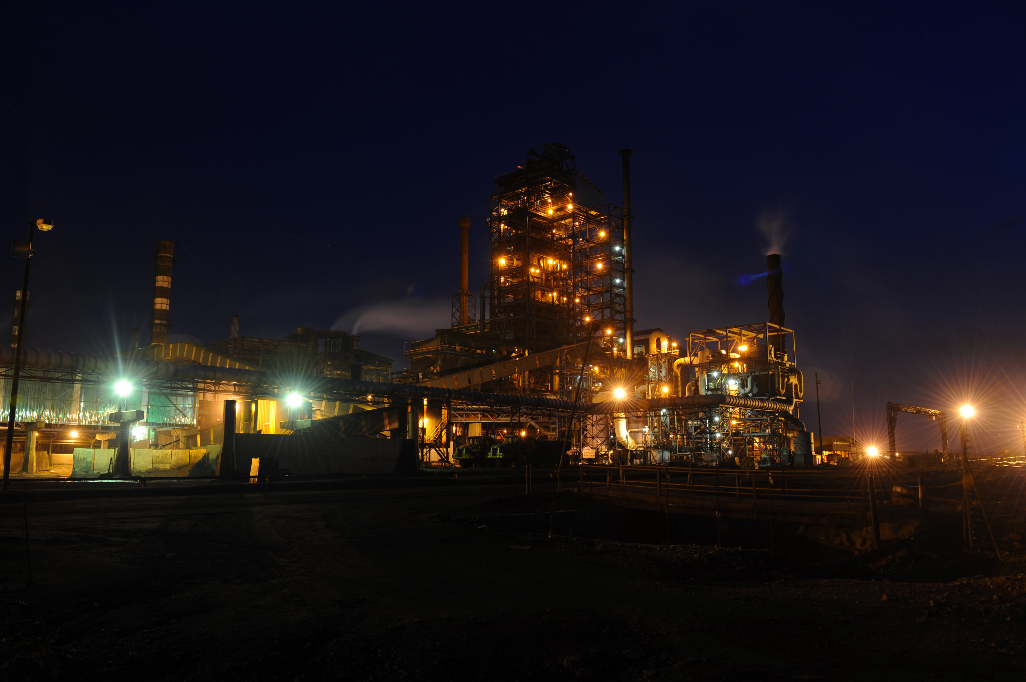 Night View of Mopani's Mufulira Smelter